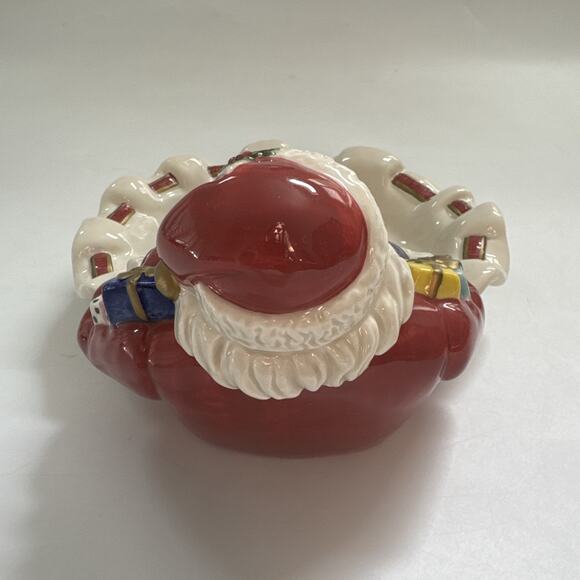 VINTAGE Fitz and Floyd Candy Dish Santa Toyland Christmas Holiday Decor - Picture 5 of 10